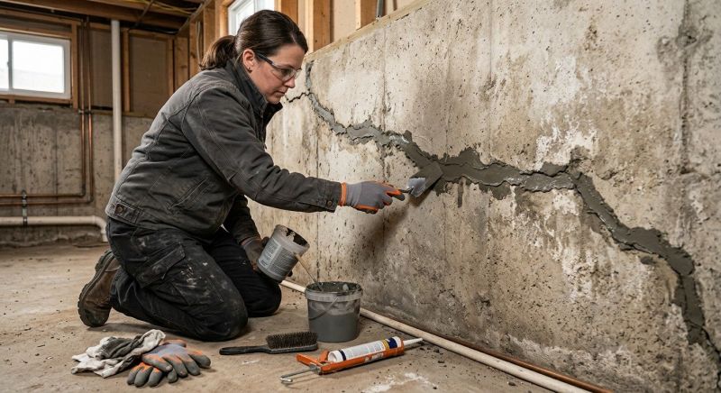 Cracked Basement Floor Repair in Bryn Mawr, PA
