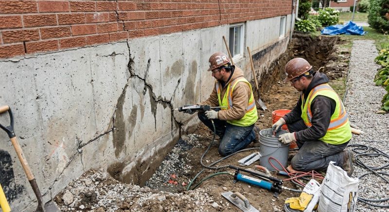 Cracked Foundation Repair in Broomall, PA