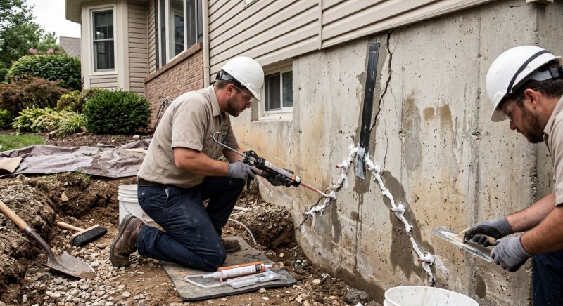 Cracked Foundation Repair in Marlton, NJ