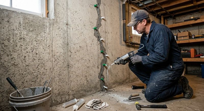 Foundation Crack Repair in Dublin, PA