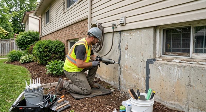 Foundation Crack Sealing in Bryn Mawr, PA