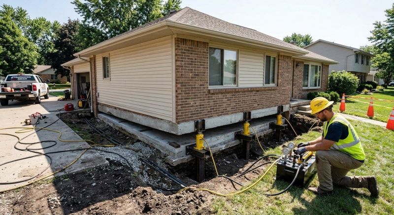 Foundation Lifting in Delaware County, PA