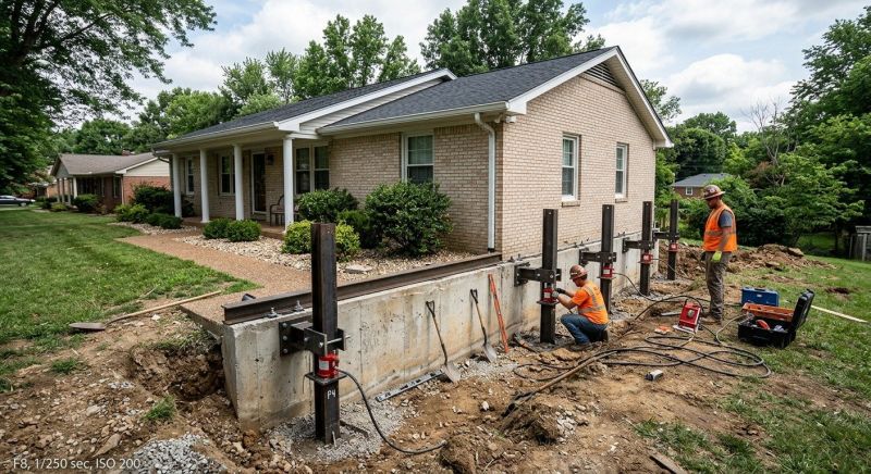 Foundation Pier Leveling in Bryn Mawr, PA