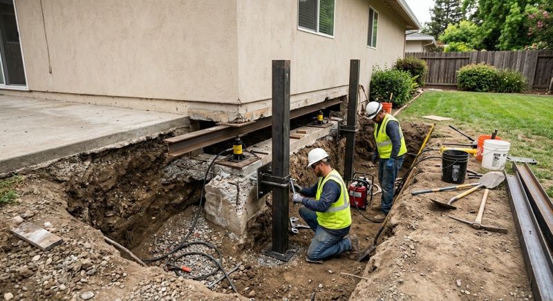 Foundation Pier Repair in Bryn Mawr, PA
