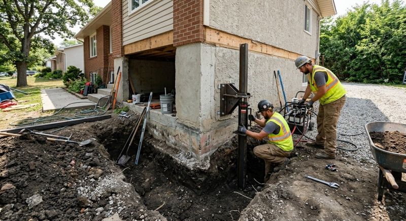 Foundation Pier Repair in Bryn Mawr, PA