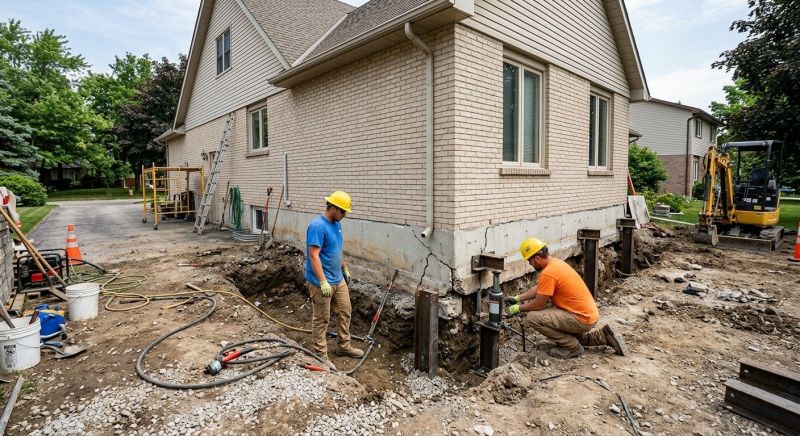 Helical Piers Installation in Bryn Mawr, PA