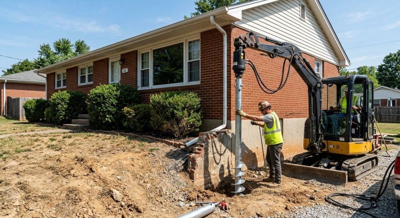 Helical Pile Installation in Bryn Mawr, PA