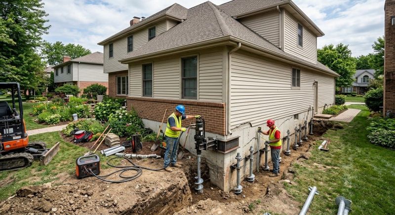 Helical Pile Installation in Bryn Mawr, PA