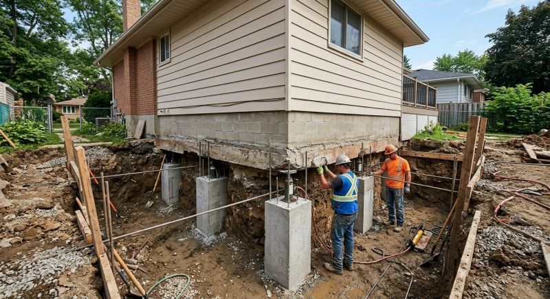 House Underpinning in Bryn Mawr, PA