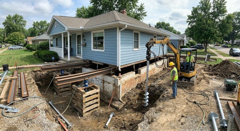 House Underpinning in Bryn Mawr, PA