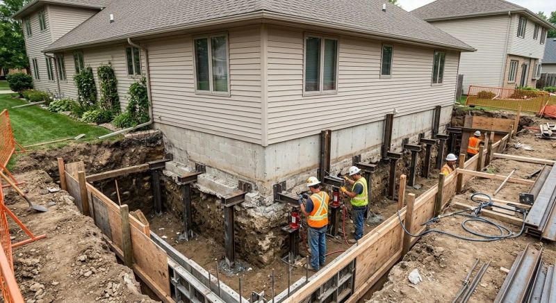 House Underpinning in Bryn Mawr, PA