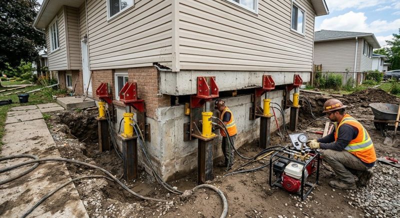 Sinking Foundation Lifting in Bryn Mawr, PA