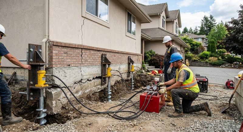 Sinking Foundation Lifting in Bryn Mawr, PA