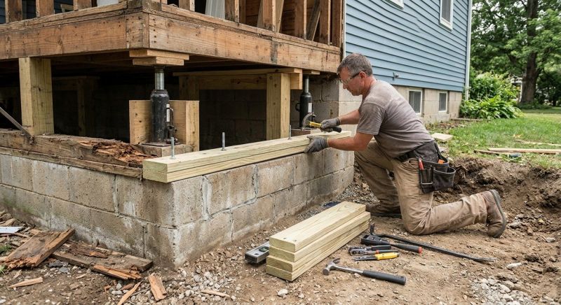 Sinking Foundation Repair in Audubon, NJ