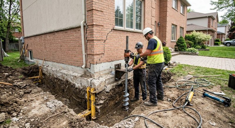 Sinking Foundation Repair in Chester County, PA