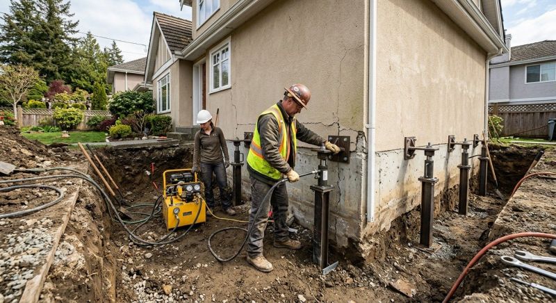 Sinking Foundation Repair in Hatfield, PA