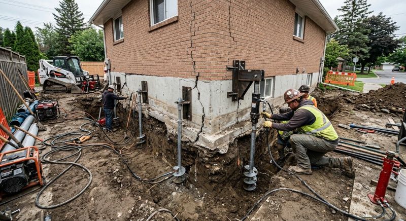 Sinking Foundation Repair in Kennett Square, PA