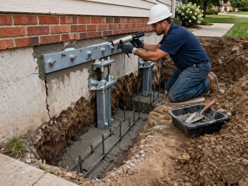 Sinking Foundation Repair in Riverton, NJ